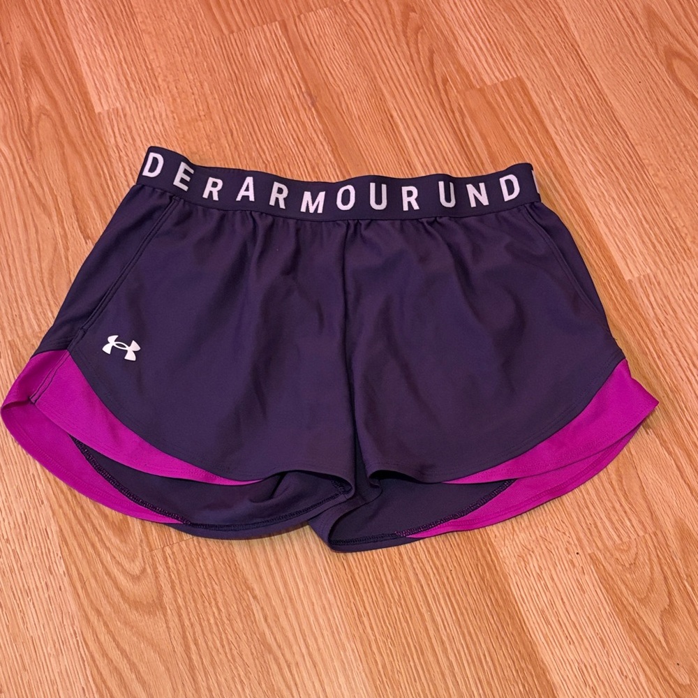 Under Armour Women's Dark and Light Purple Athletic Shorts